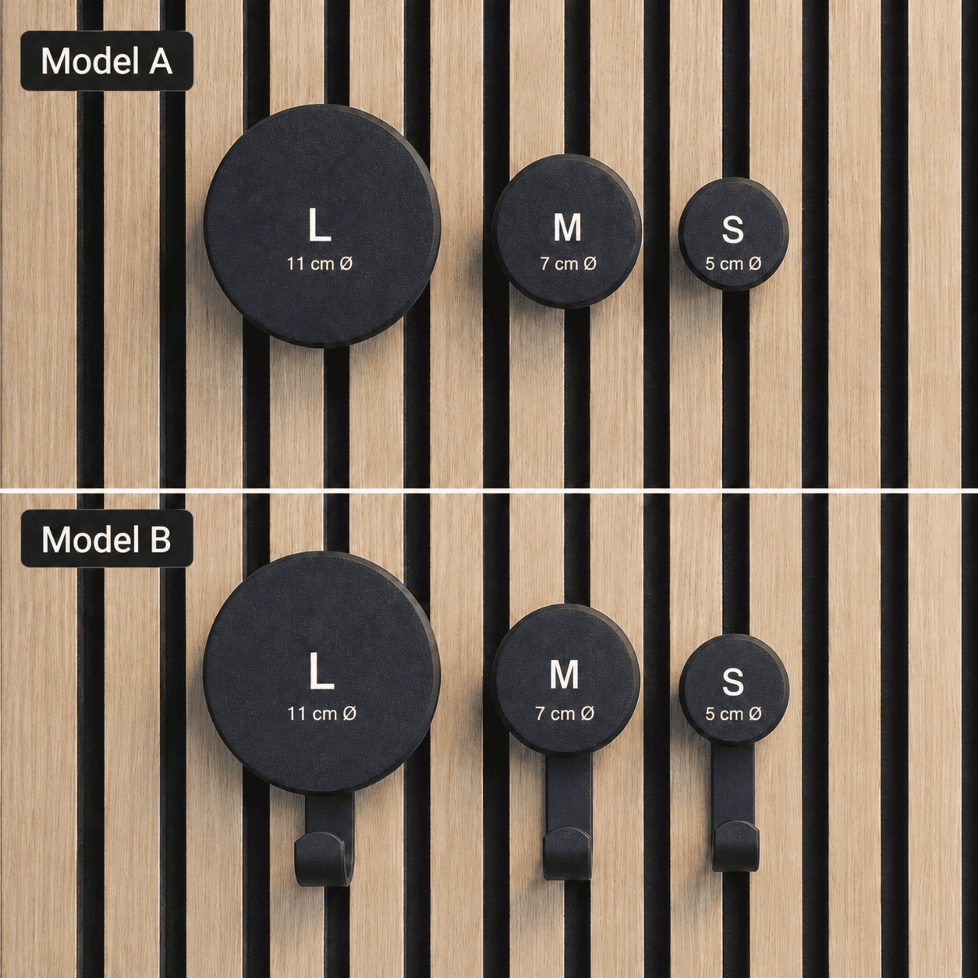 Ronde hanger/haak - Installatie: Muurclip