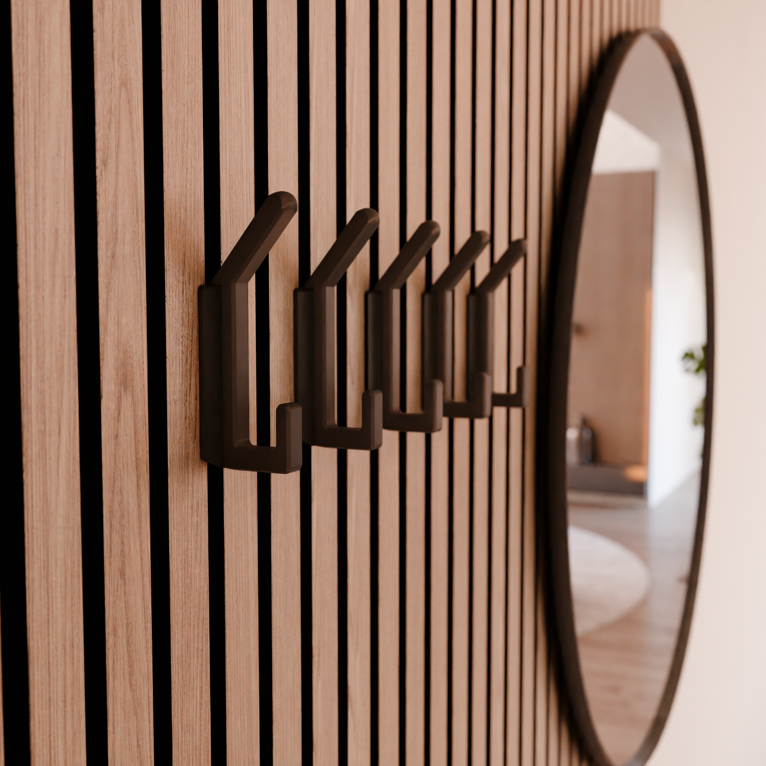 NEU! Garderobenhaken mit quadratischem Design für Akustikpaneele - Montageart: Wandclip