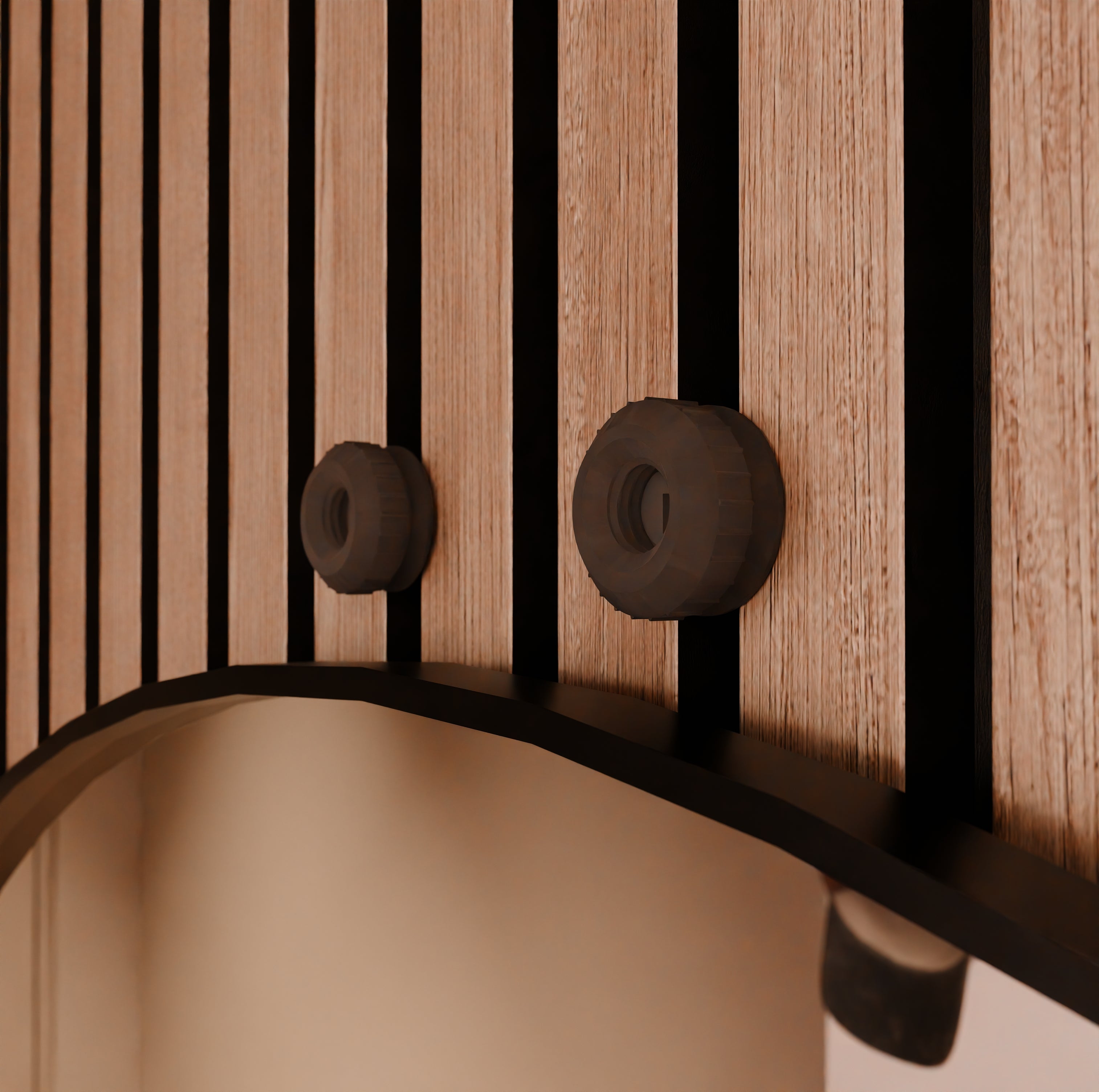 Wall Art or Mirror Mounting Knob for Acoustic Panels - Installation Type: Wall Clip