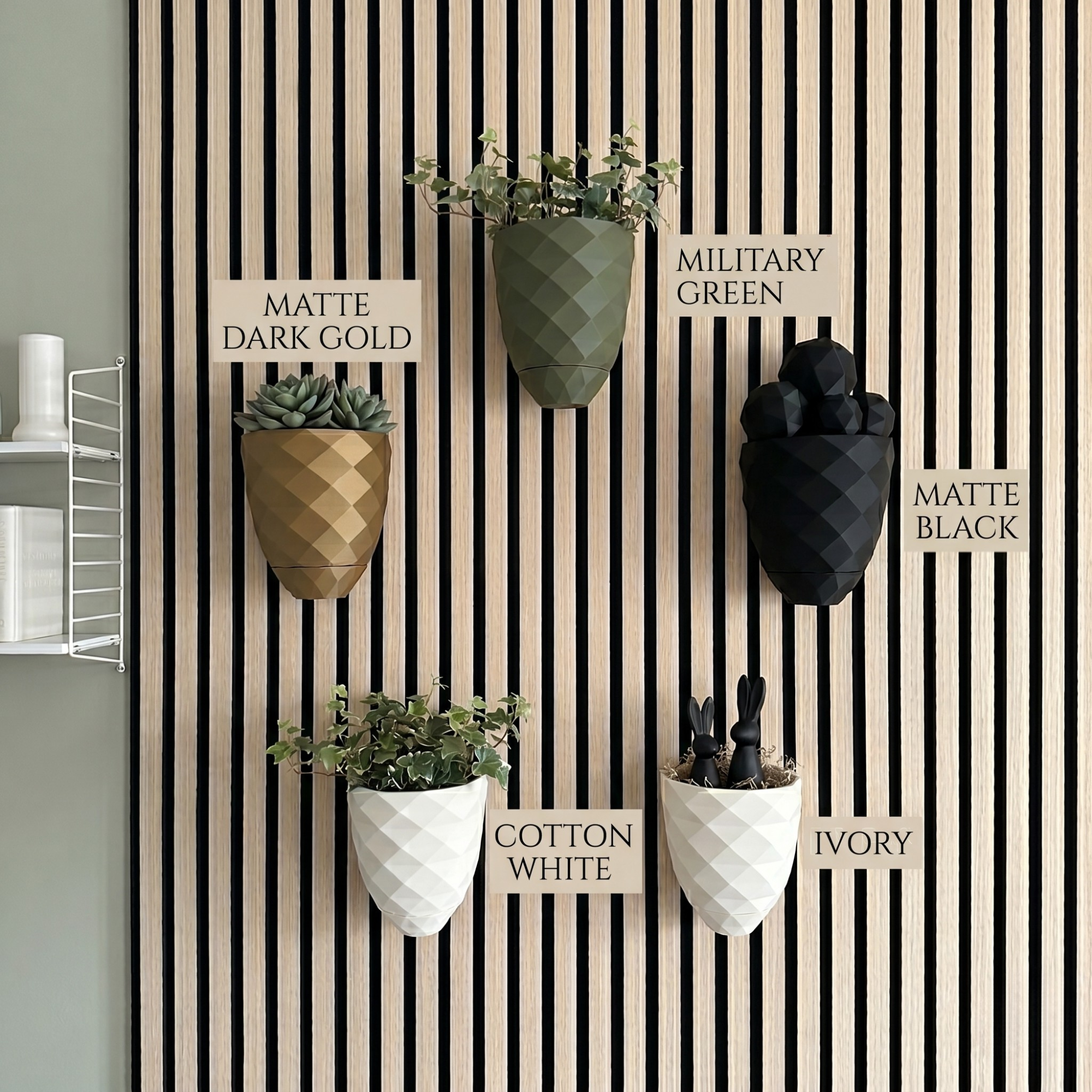 Plantvaas voor akoestische panelen