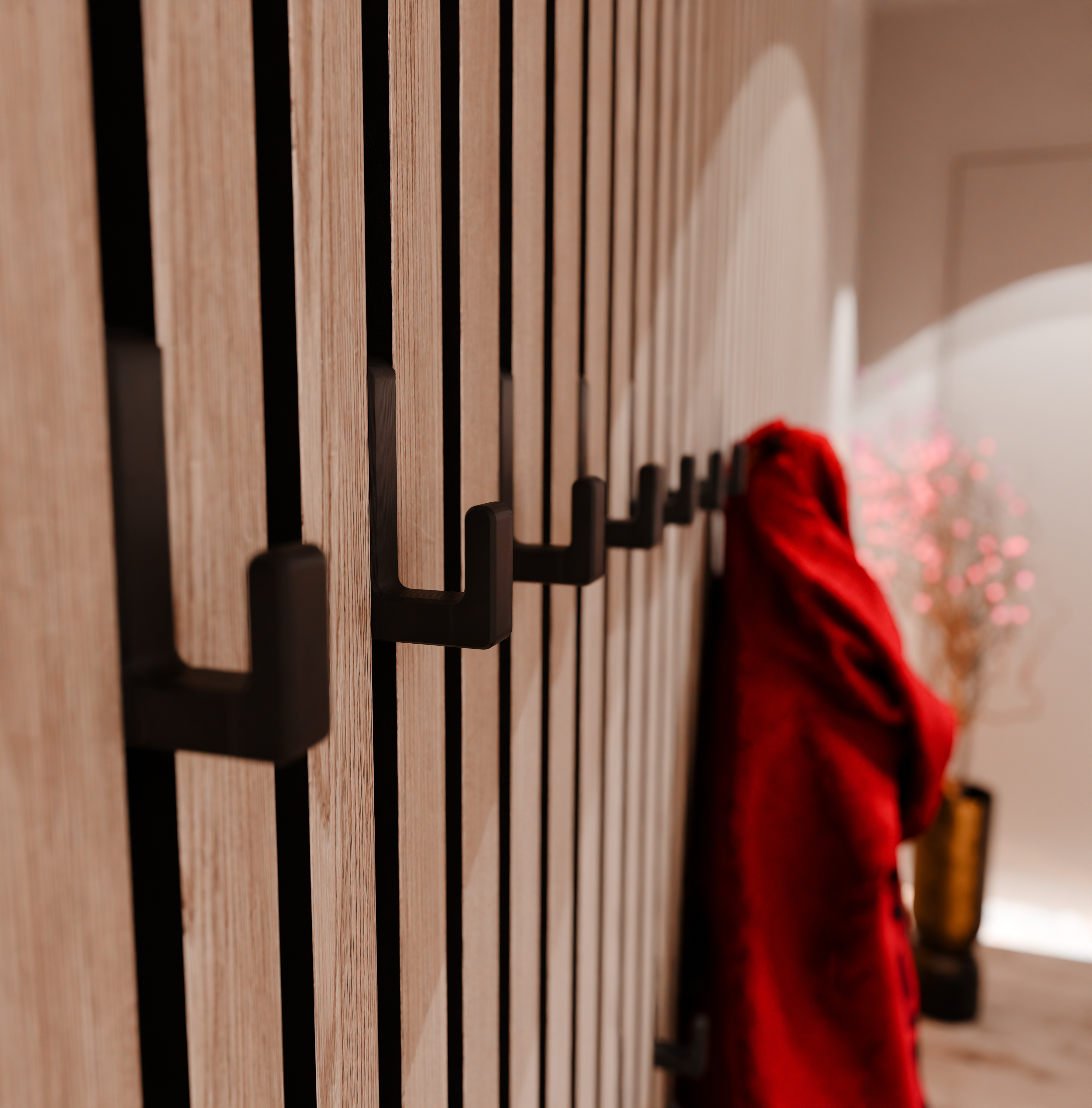 Quadratischer Einzelhaken für Akustikpaneele - Montageart: Wandclip