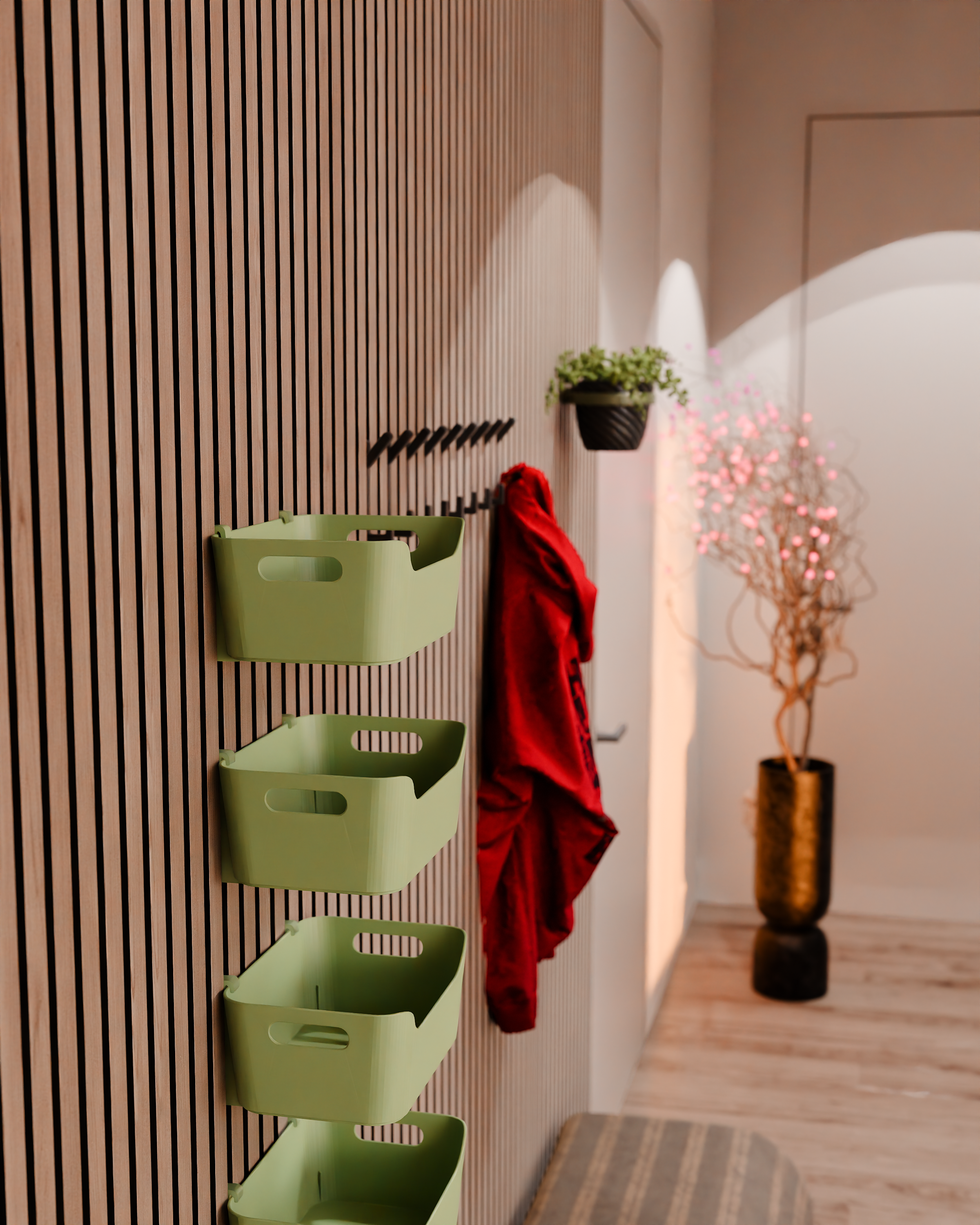 Acoustic Panel Brackets for IKEA UPPDATERA Organizer - Installation method: Wall Clip (D)