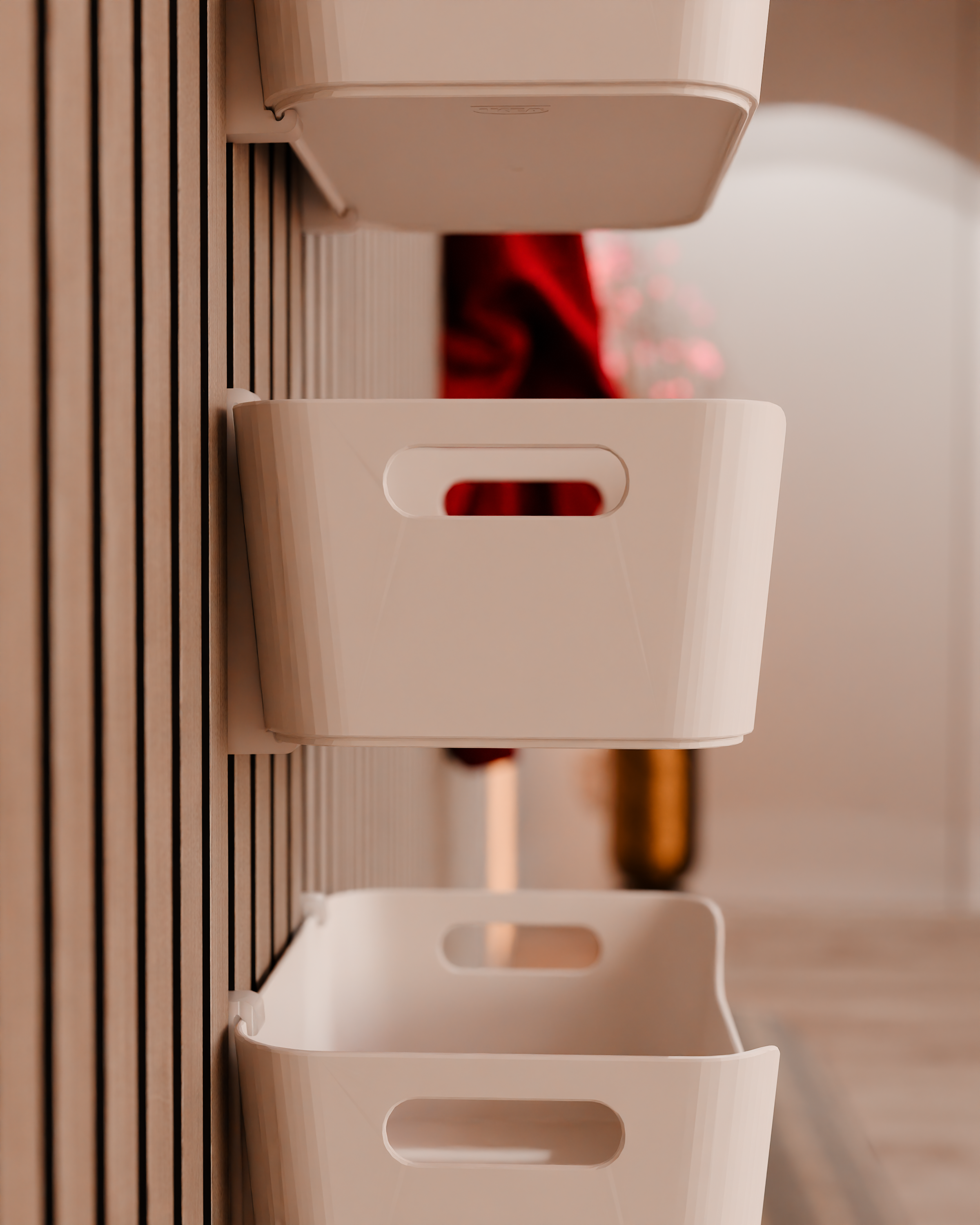 Acoustic Panel Brackets for IKEA UPPDATERA Organizer - Installation method: Wall Clip (D)