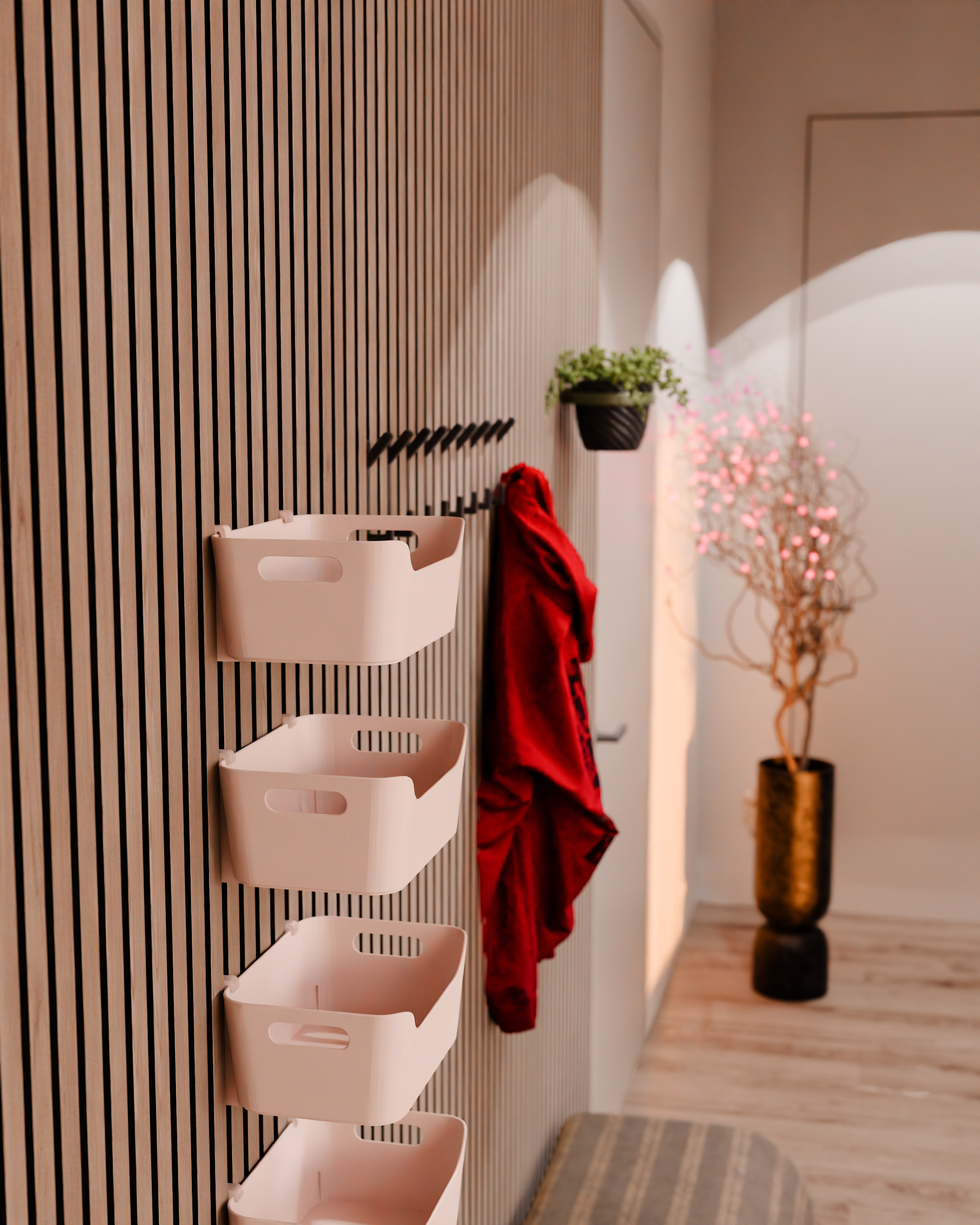 Acoustic Panel Brackets for IKEA UPPDATERA Organizer - Installation method: Wall Clip (D)