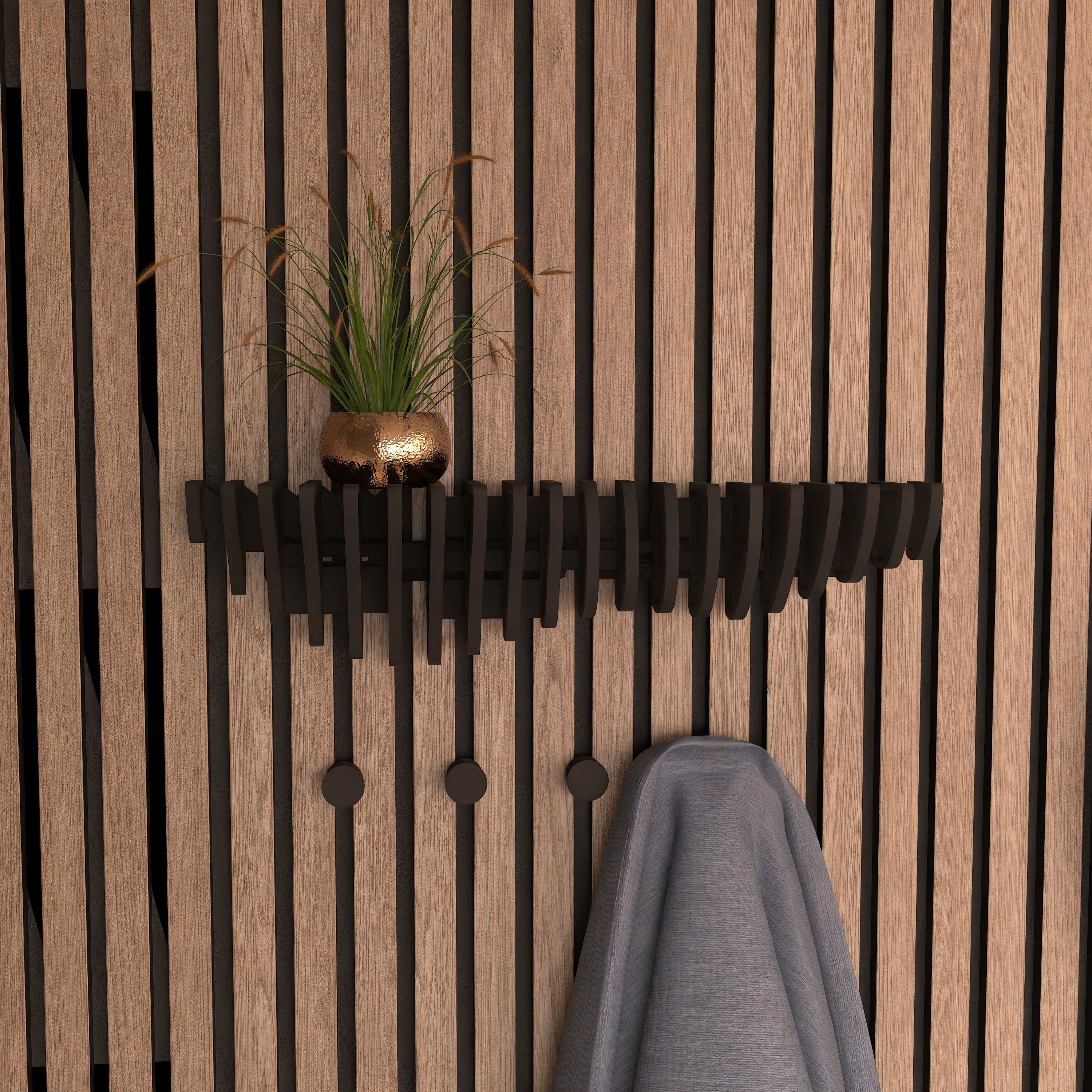 Nieuw! Design wandplank voor akoestische panelen - Installatietype: Muurclip