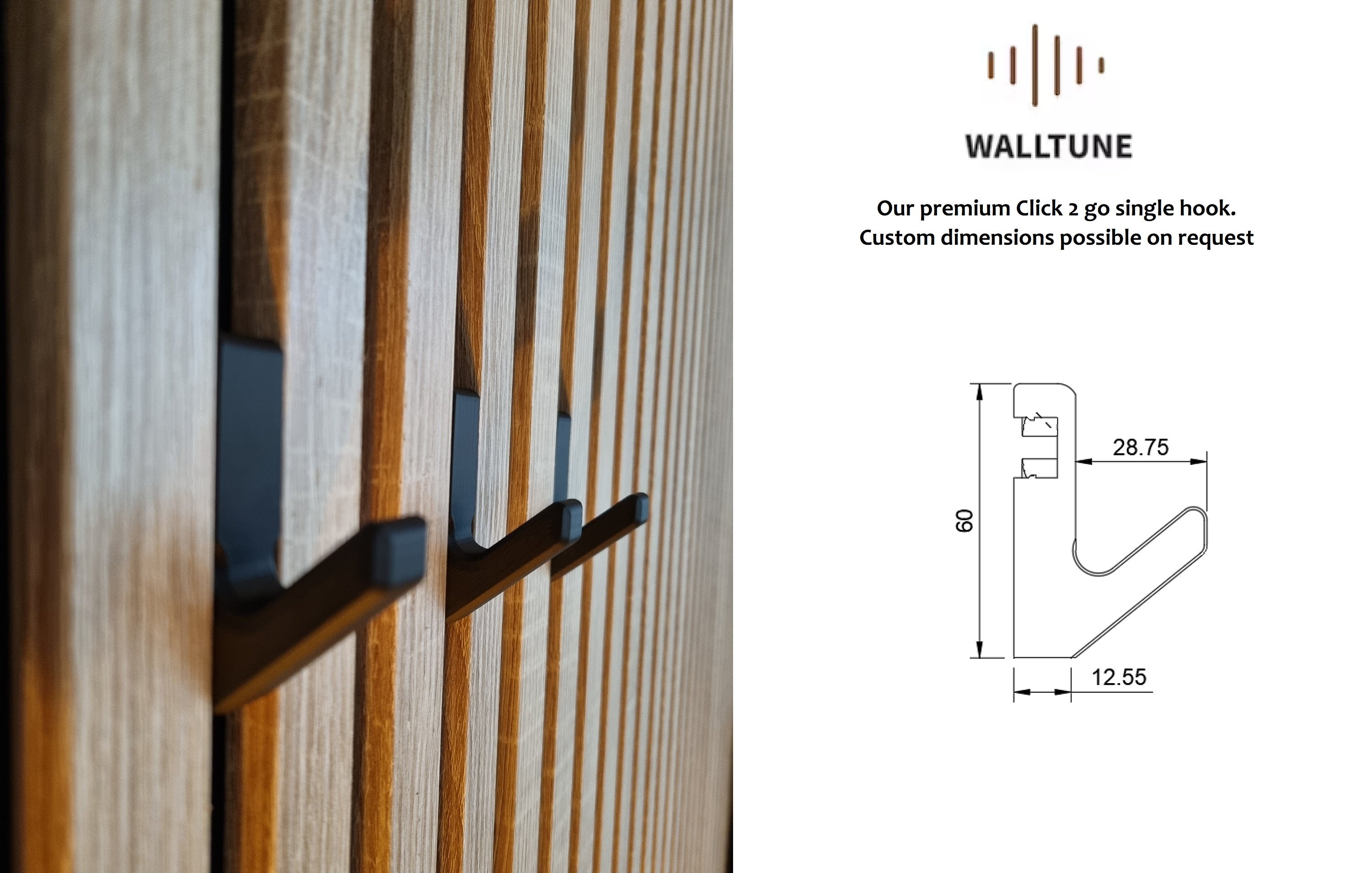 Einzelhaken für Akustikplatten - Montageart: Wandclip