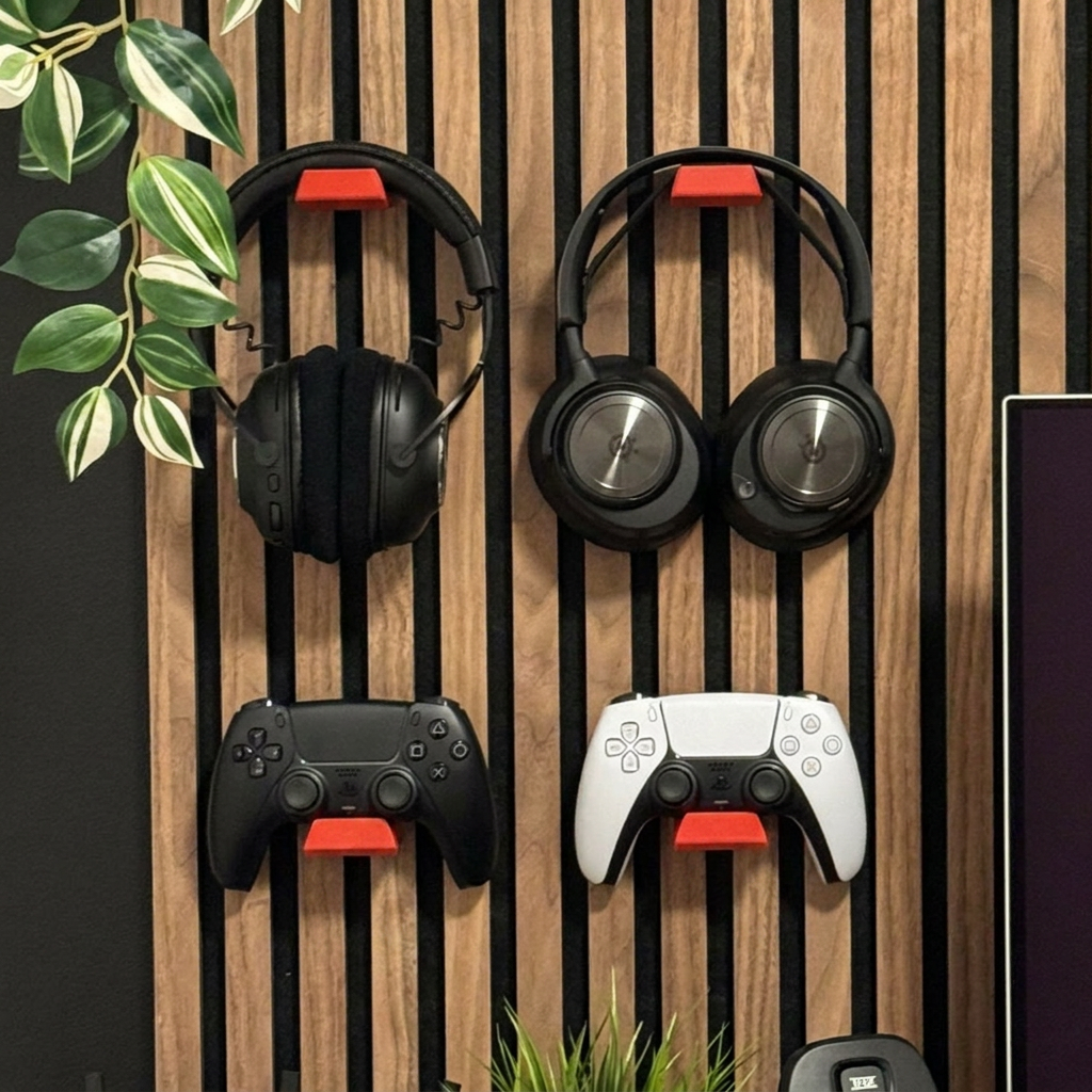 Headset and Controller mount for Acoustic Panels - Installation Type: Wall Clip