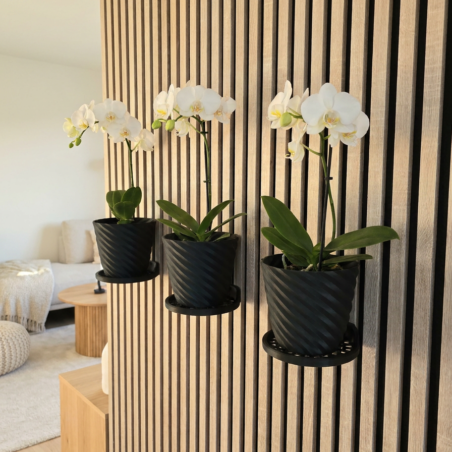 Round Tray/Shelf for Acoustic Panels - Installation type: Wall Clip