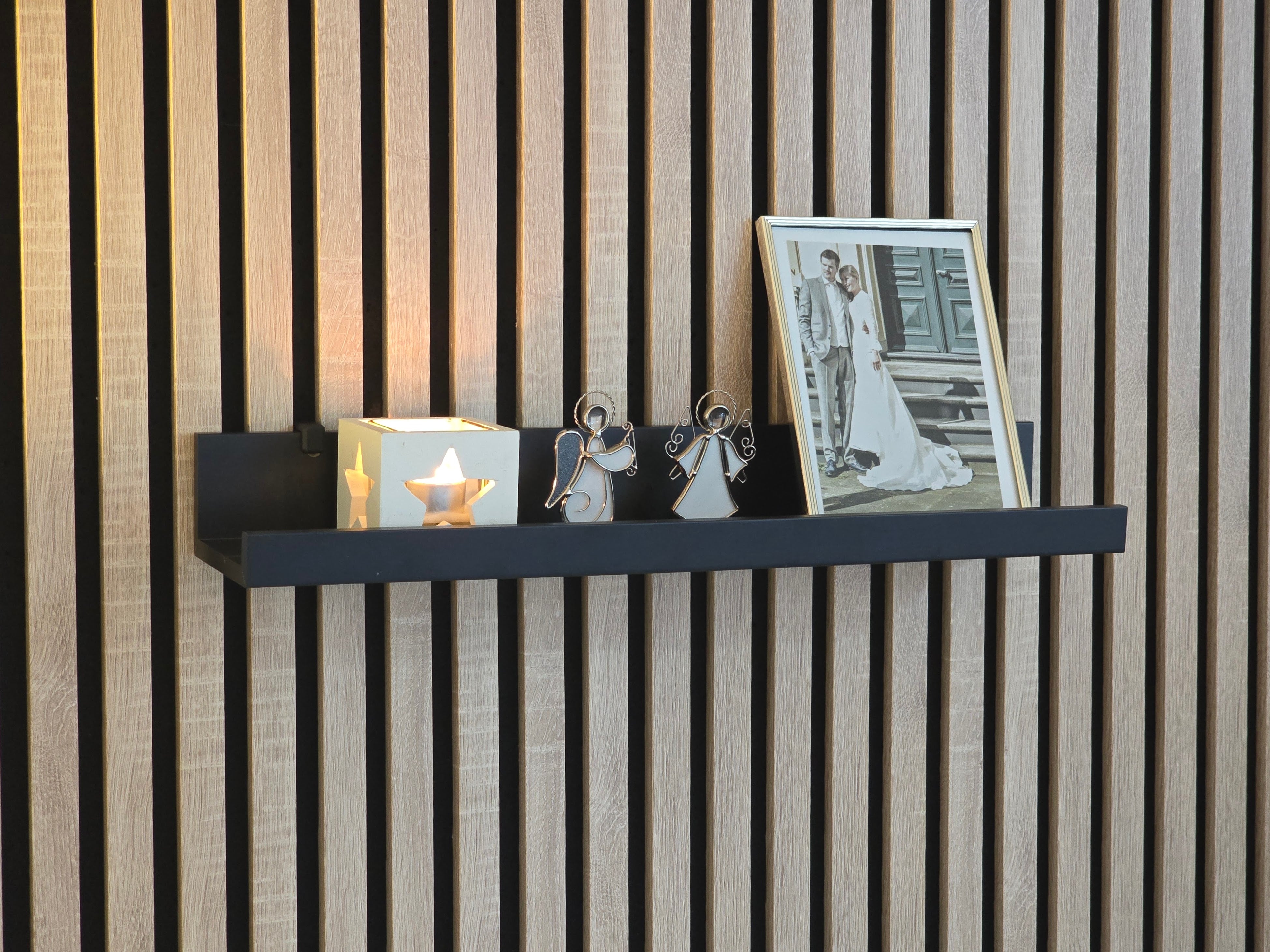 Regalträger für IKEA MOSSLANDA Bilderleiste - Montageart: Wandclip