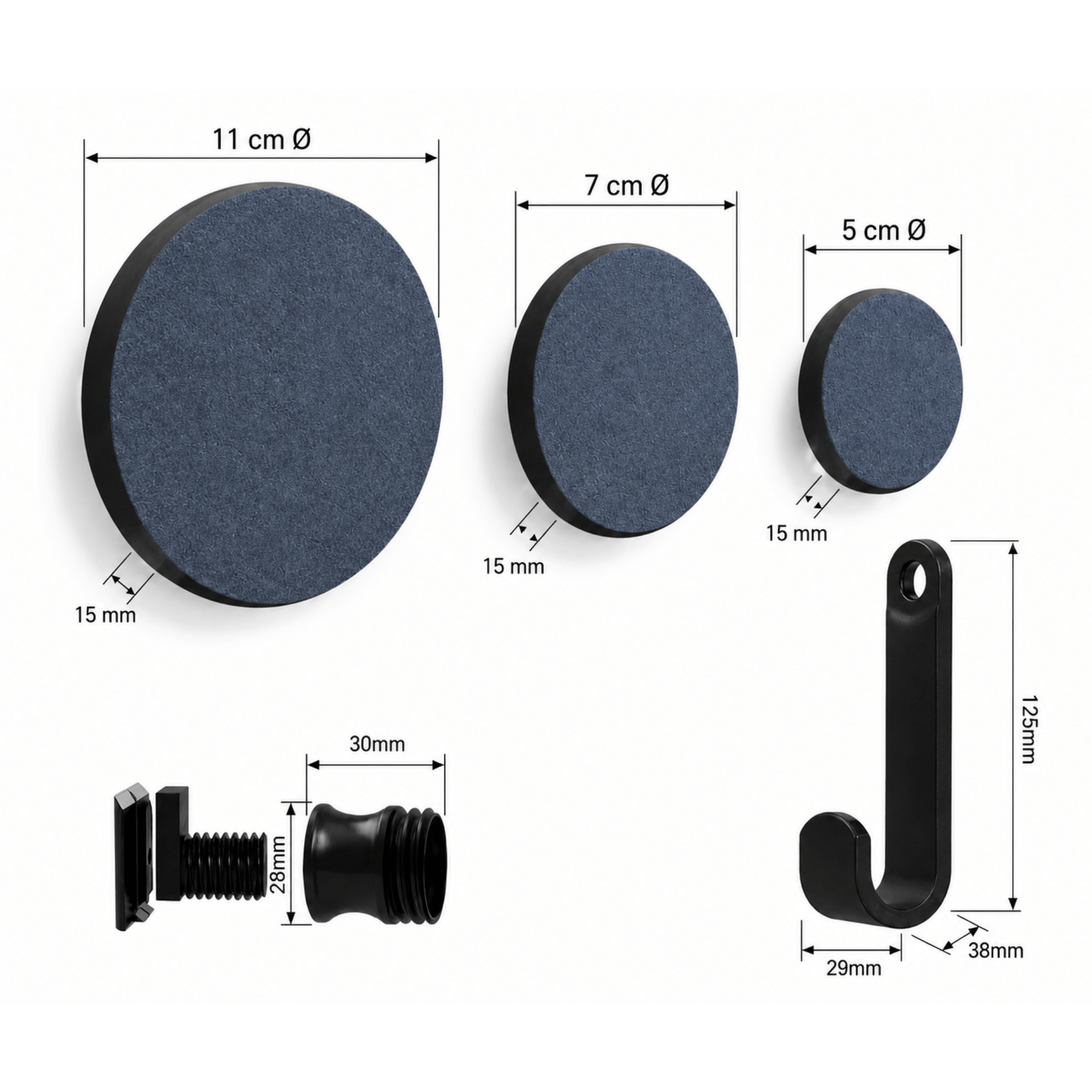 Round Hanger/Hook - Installation: Wall Clip