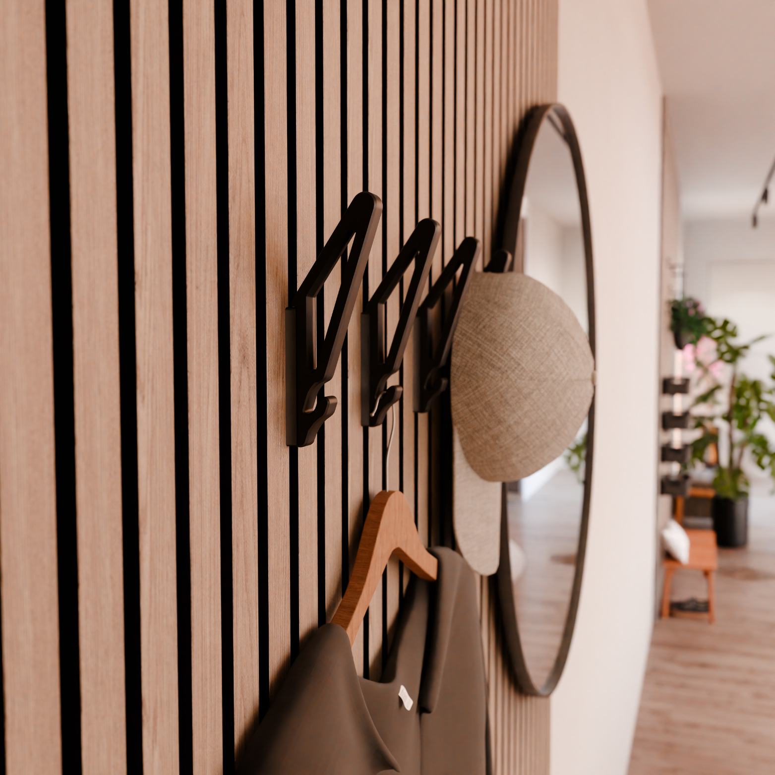 NIEUW! Designhaak voor akoestische panelen - Installatietype: Muurclip