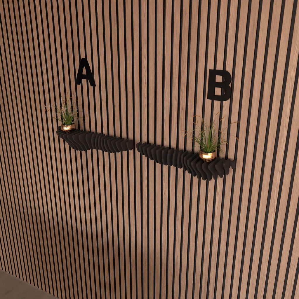 NEW! Design shelf for acoustic panels - Installation type: Wall Clip