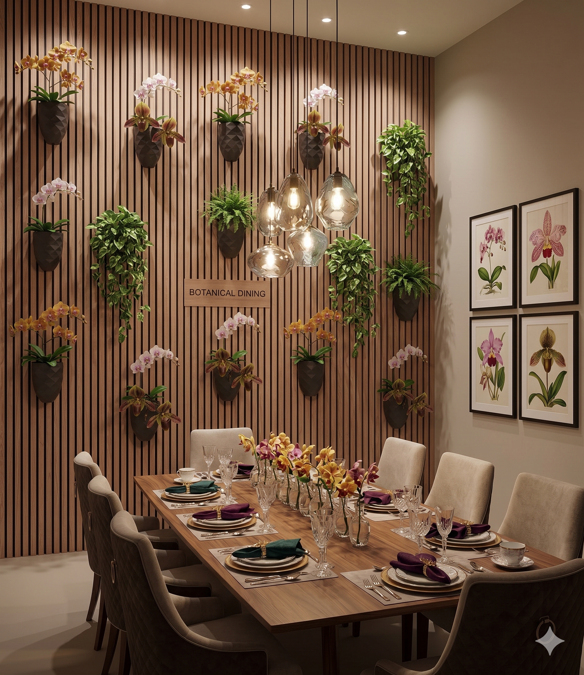 Plant vase for acoustic panels