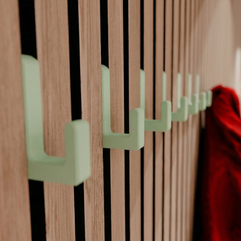 Enkele hoekige haak voor akoestische panelen - Installatietype: Muurclip