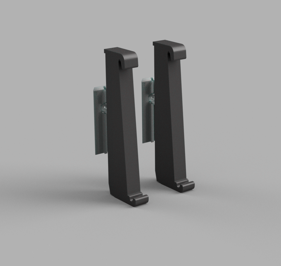 Acoustic Panel Brackets for IKEA UPPDATERA Organizer - Installation method: Wall Clip (D)