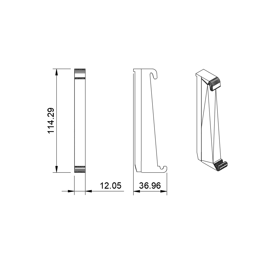 Acoustic Panel Brackets for IKEA UPPDATERA Organizer - Installation method: Wall Clip (D)