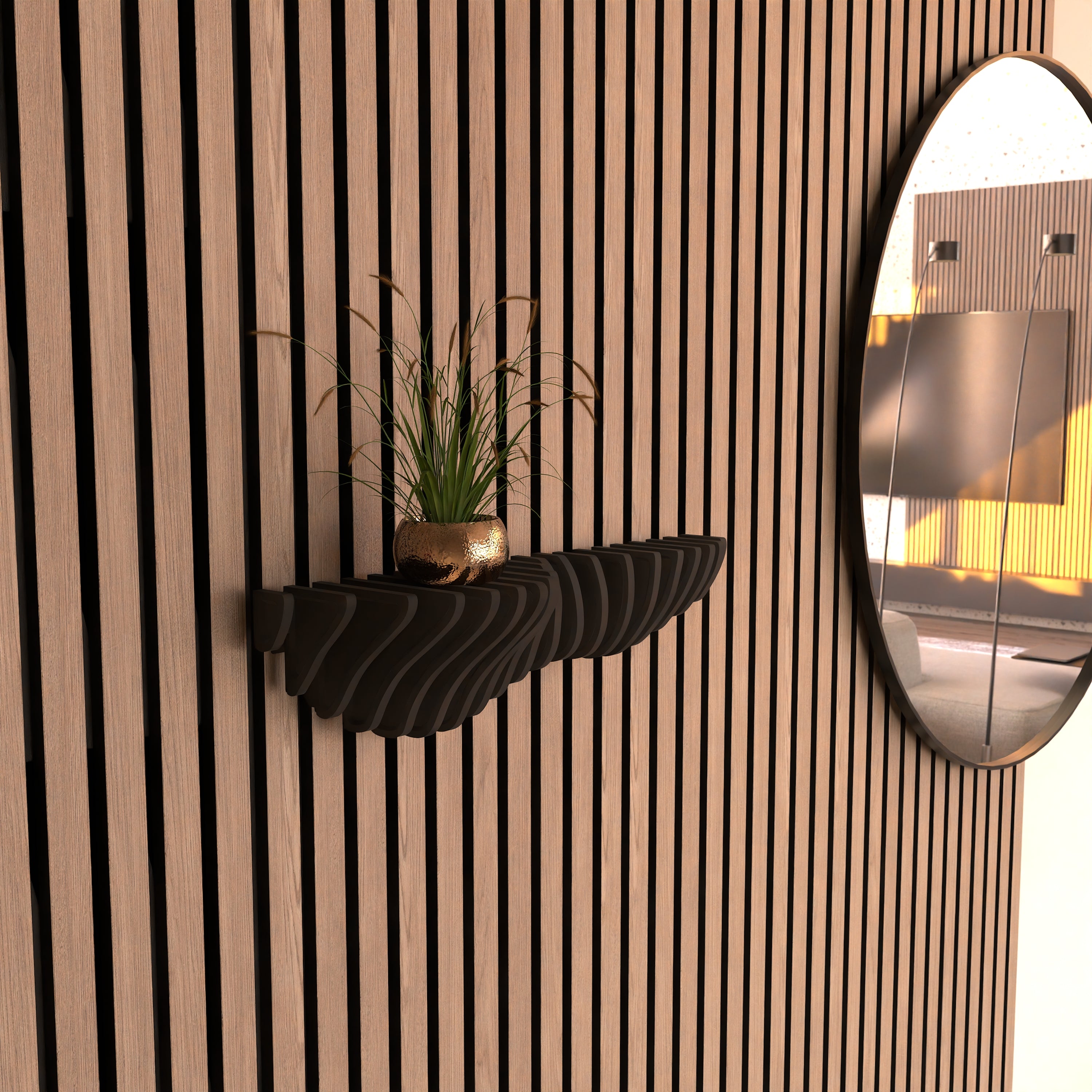 NEW! Design shelf for acoustic panels - Installation type: Wall Clip