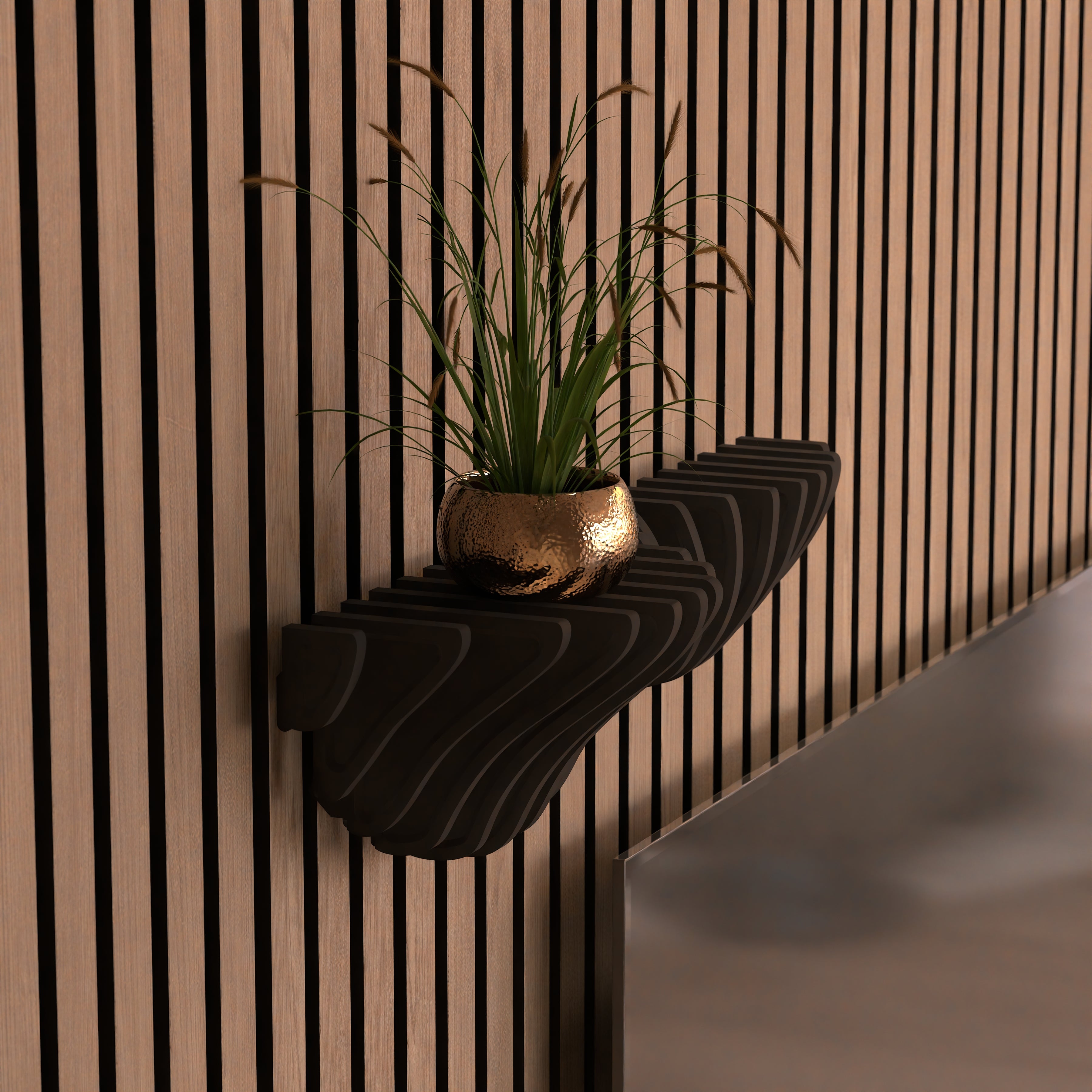 NEW! Design shelf for acoustic panels - Installation type: Wall Clip