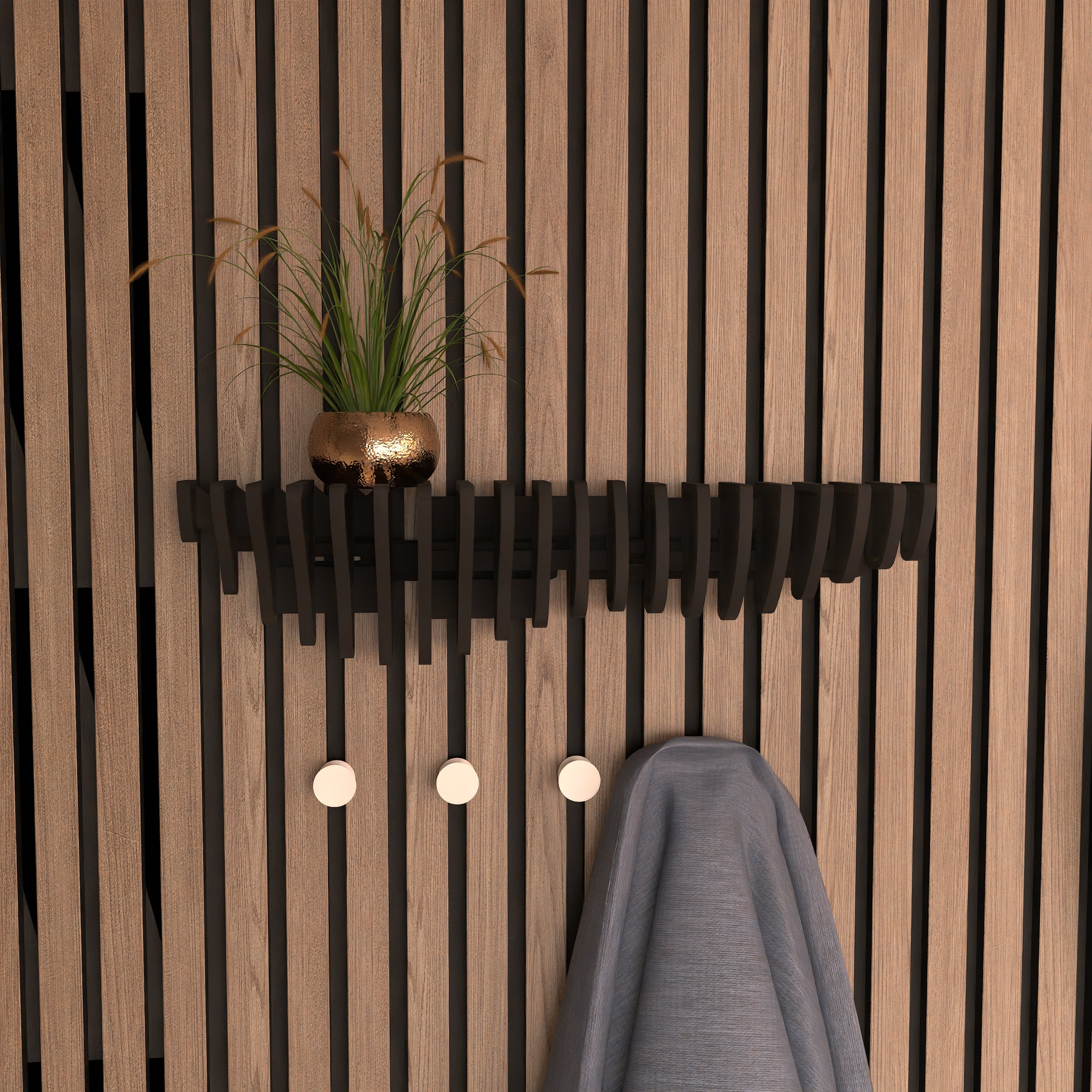 NEW! Design shelf for acoustic panels - Installation type: Wall Clip