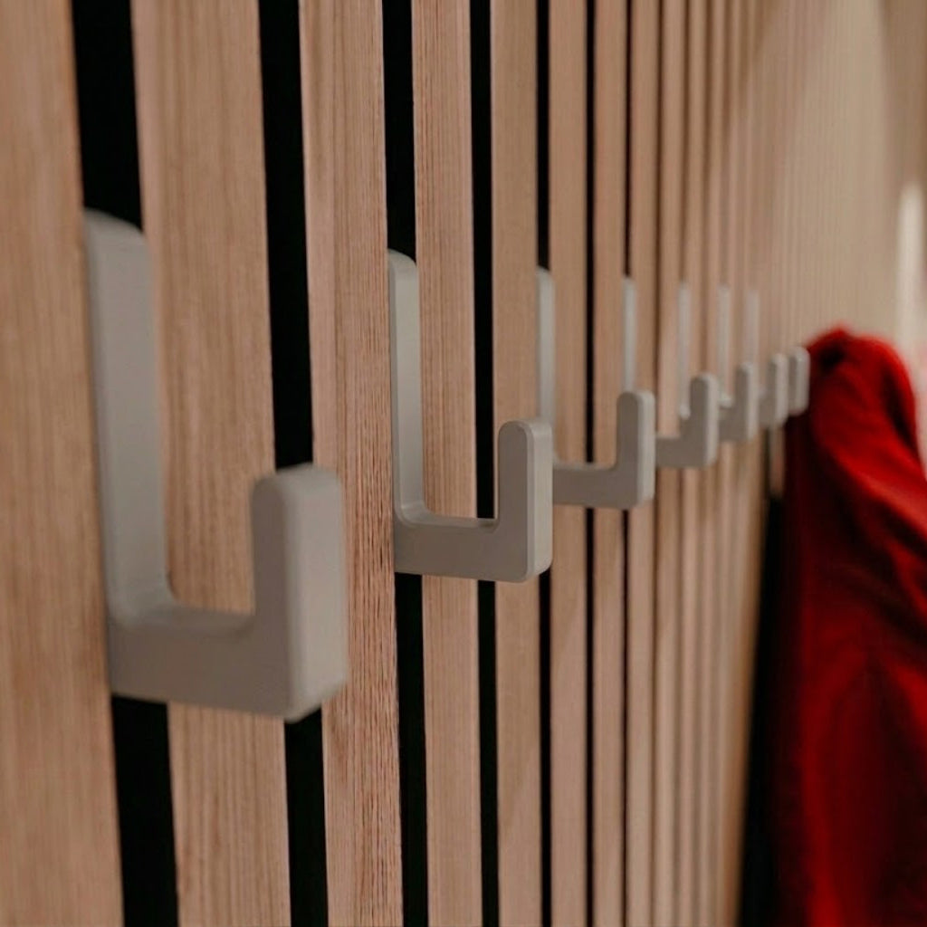 Enkele hoekige haak voor akoestische panelen - Installatietype: Muurclip
