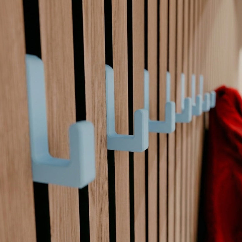 Enkele hoekige haak voor akoestische panelen - Installatietype: Muurclip